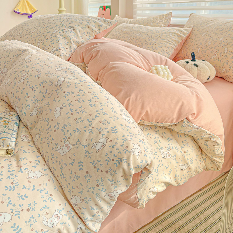 1 Stück lila Lavendel bedruckter Bettbezug Einzel-/Königin-/König-Größe-Bettbezug für Doppelbett, Blumen-Housse de Couchette220 x 240 cm: 150*200CM / Blau