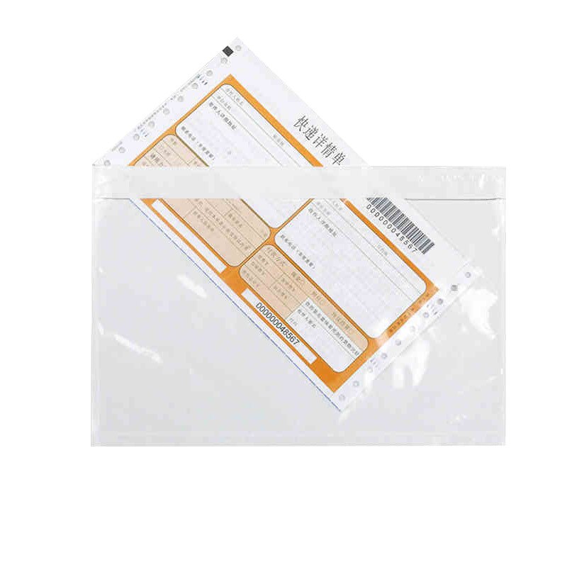 100Pcs 14 Sizes Packing List Envelope Clear Face Invoice Slip Enclosed Pouch Self Adhesive Invoice Label Envelopes