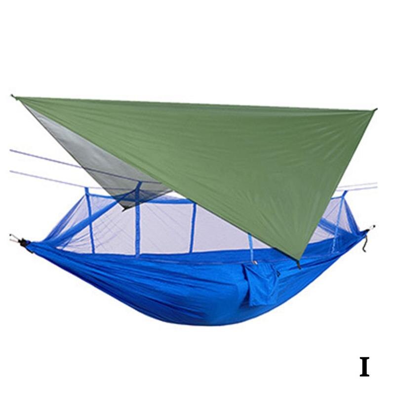 Camping-hängematte mit sonnendach und moskitonetz für den außenbereich, outdoor-camping-schaukel-hängematte,  m9- in- 8 -aufhängung: Ich