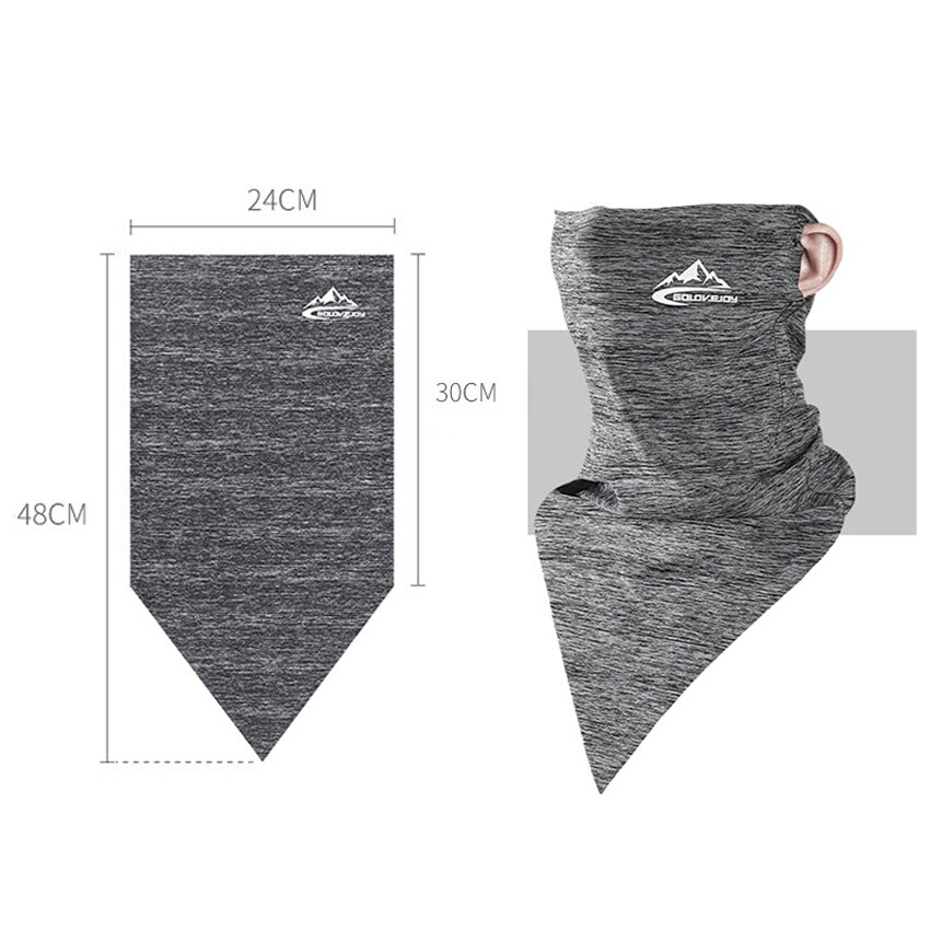 Summer Men Scarf Ice Silk Anti-sweat Headwear Outdoor Cool Sun-proof Face Mask Elastic Wind-proof Anti-UV Bandana Fast