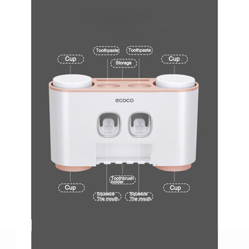 Automatic Toothpaste Dispenser Set with Wall Mounted Kids Hands Free Toothpaste Squeezer for Kids for bathroom