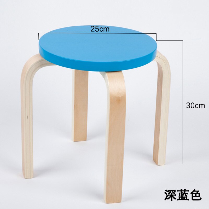 Children's Study Table and Chair Stool Solid Wood Chair Kindergarten Baby Study Table and Chair Color Stool: Deep Purple