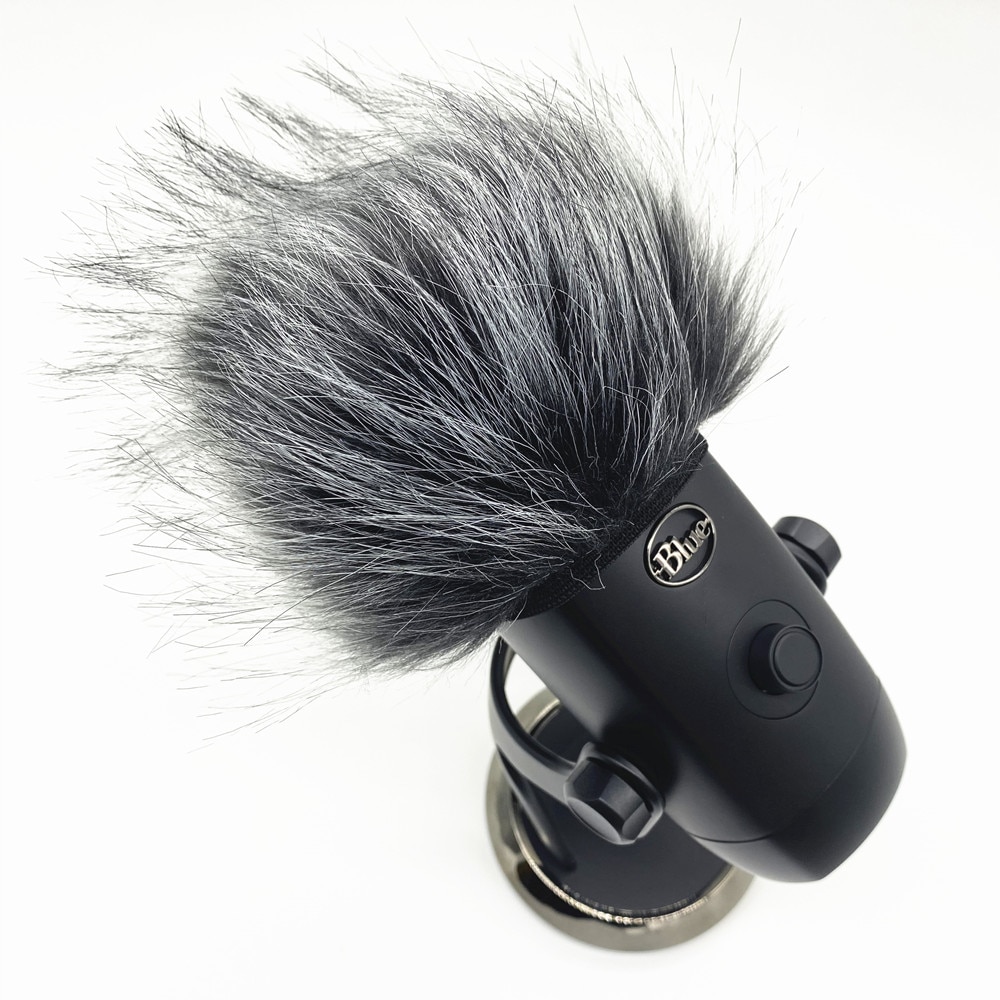 Blue Mantis Dead Cat Outdoor Artifical Furry Windscreen Microphone for Blue Yeti X With Sponge Mic Cover Windproof Foam
