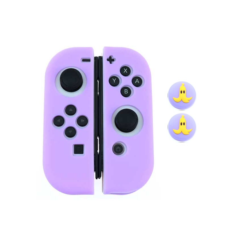 YuXi della Gomma di Silicone Copertura Della Cassa Della Pelle Per Nintend Interruttore Lite NS Gioia Con JoyCon Controller Con Thumb Stick Grip Joystick cap: K-K