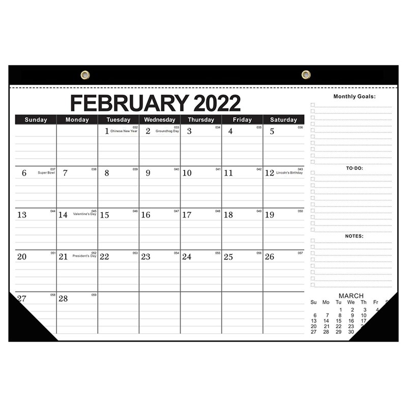 PPYY-2022 Muur Kalender-Maandelijkse Kalender 2022, Kalender Met Twin, Bureau Kalender, muur Kalender Met Schrijven Blokken En Data