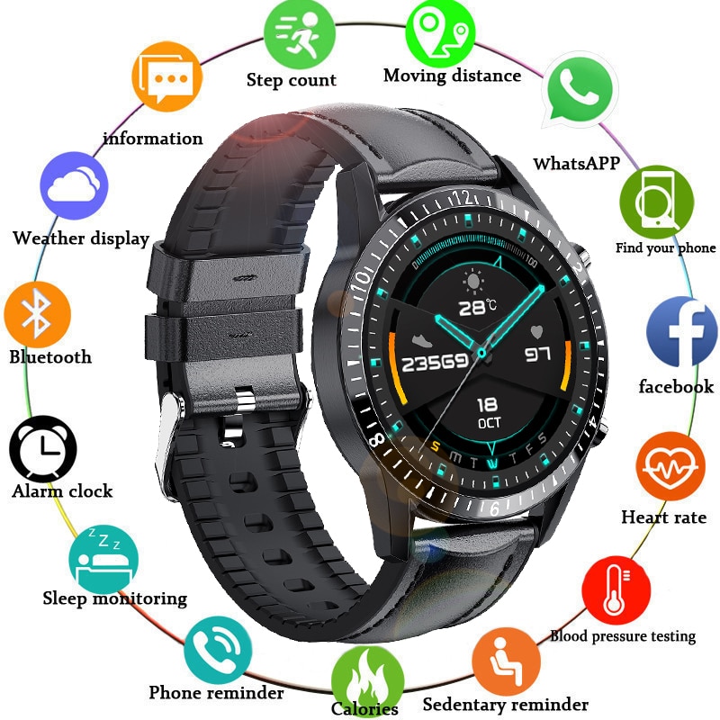 Luik Bluetooth Telefoon Digitale Horloge Waterdicht Sport Fitness Horloge Gezondheid Tracker Weather Display Horloge Voor Mannen Vrouw