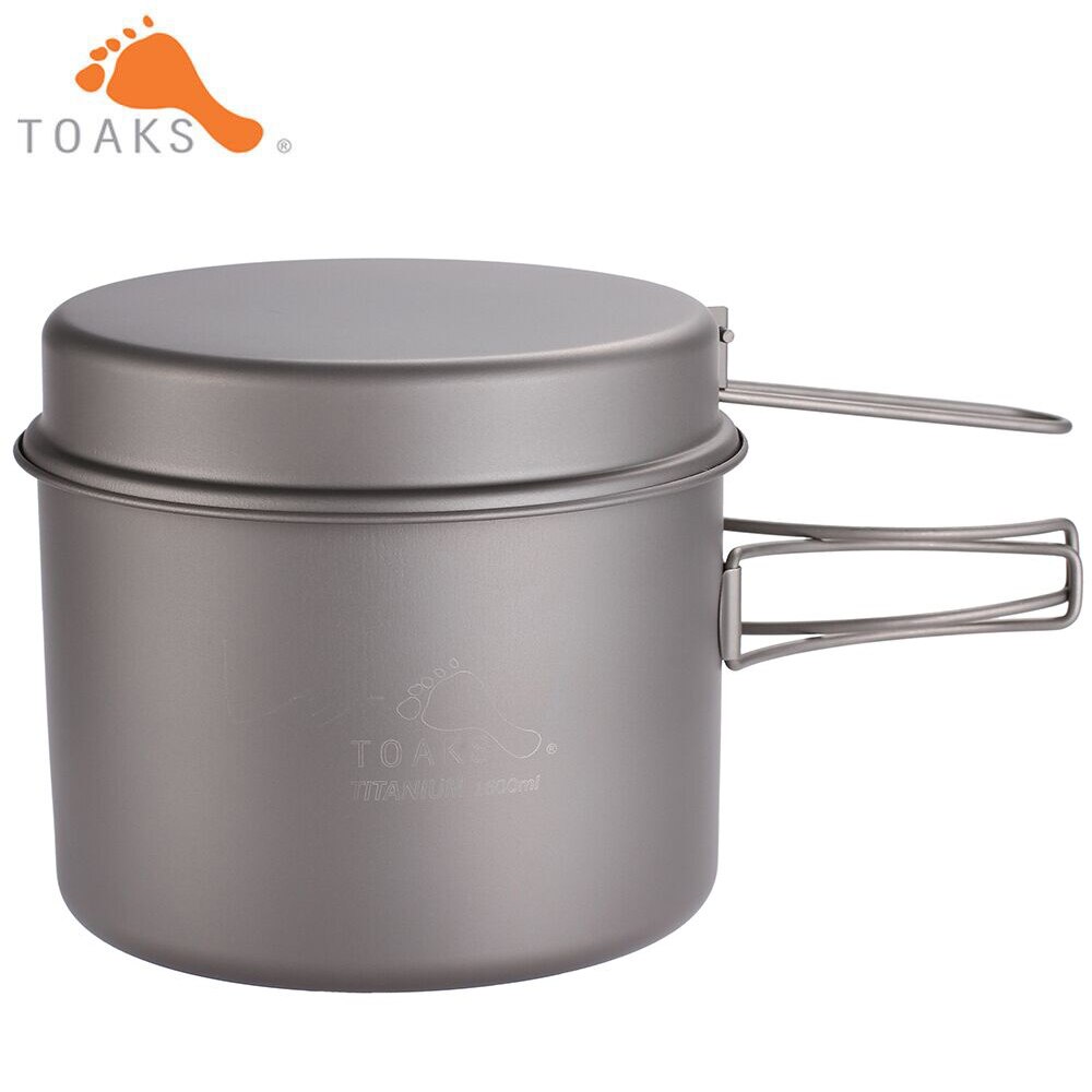 Toaks kokekar sett ultralett titan gryte stekepanne utendørs camping titan bolle titan kopp piknik 1100ml, 1300ml, 1600ml