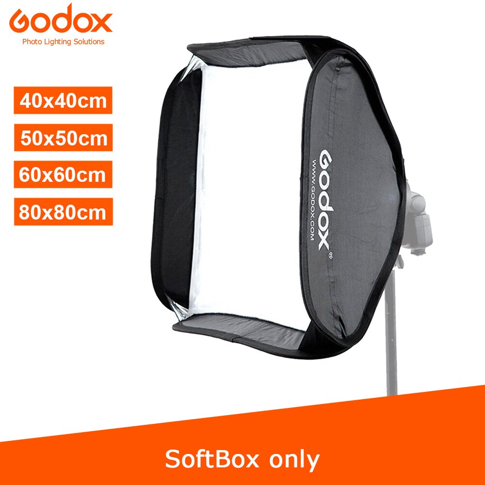 Godox 40X40Cm 50X50Cm 60X60Cm 80X80Cm Opvouwbare Softbox Speedlite flash Softbox Voor S-Type Beugel Fit Bowens Elinchrom Mount