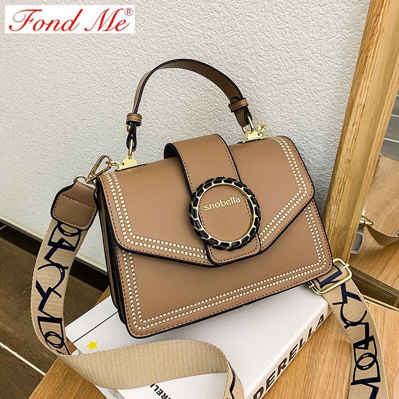 De bijpassende brede schouderband messenger bag: Khaki