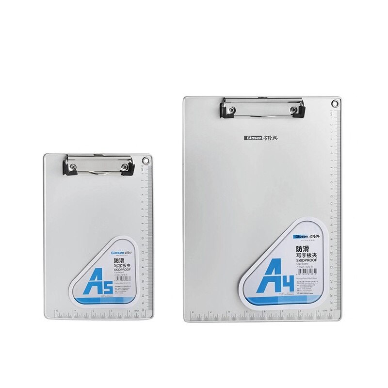 Aluminum Office Low Profile Clip Clipboard Hardboard Letter Size