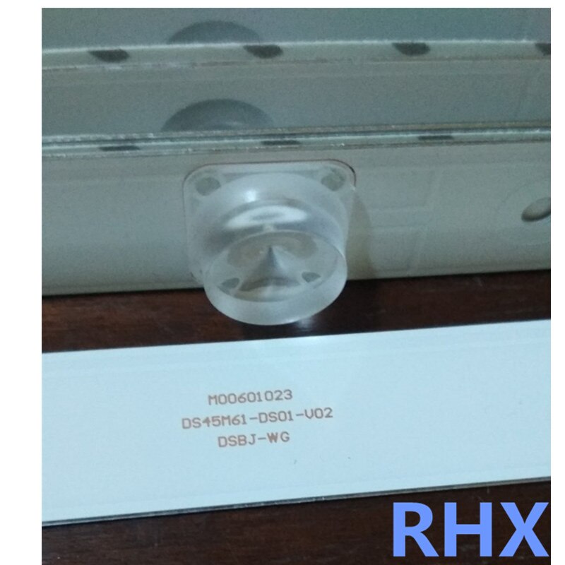 8 stück/lot 45x/ x /xf 202006-ds45 m 6100-01 ds45 m 61-ds01 424mm 3v 4 leuchten aluminium lcd-tv-hintergrundbeleuchtungsleiste