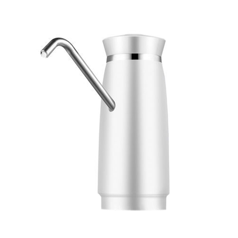 Handpress hem tur bärbar strömbrytare vattenpump automatisk elektrisk usb-laddning fat gallon dricksvattenflaska dispenser: Vit