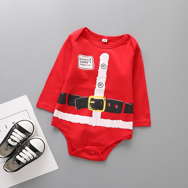Baby Baby Meisjes Jongens Lange Mouwen Brief Print Kerst Jumpsuit Romper Outfit Mijn Eerste Kerst Meisje DS19: A / 12m