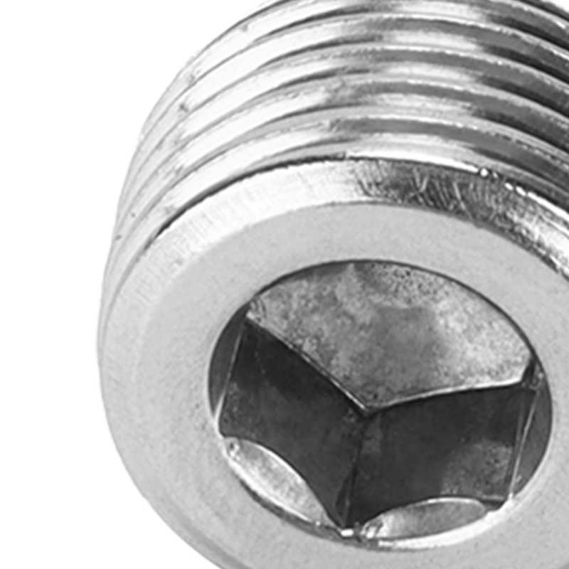 thumbnail image 2 of 10PCS 1/8 NPT Internal Hex Countersunk Pipe Plugs – Male Thread, Stainless Steel 304 2 of 5