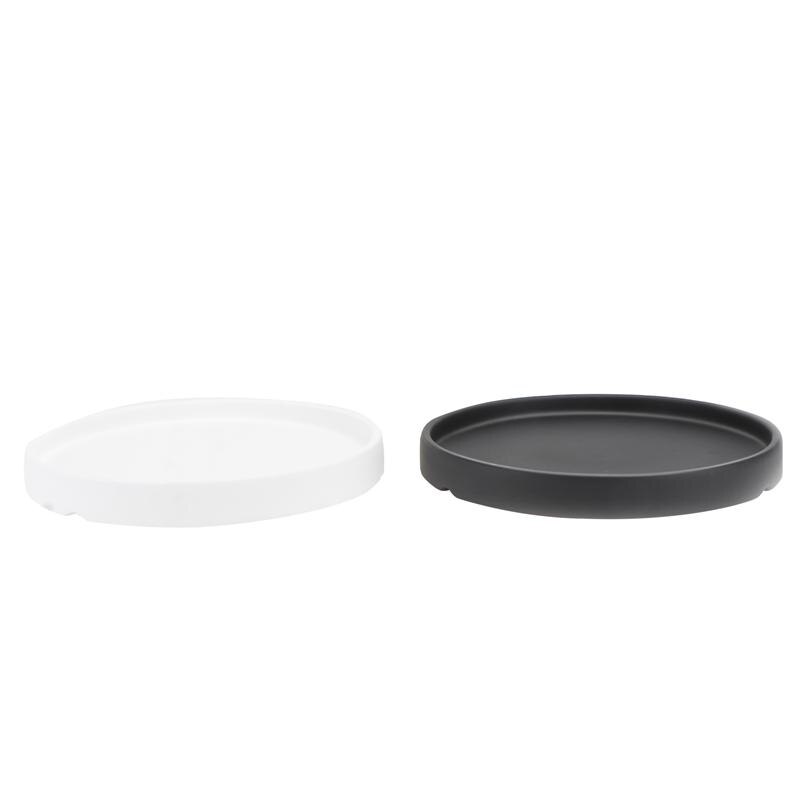 2pcs Base Plate Ceramic Flowerpot Plate Round Flowerpot Tray for Garden Plant Home