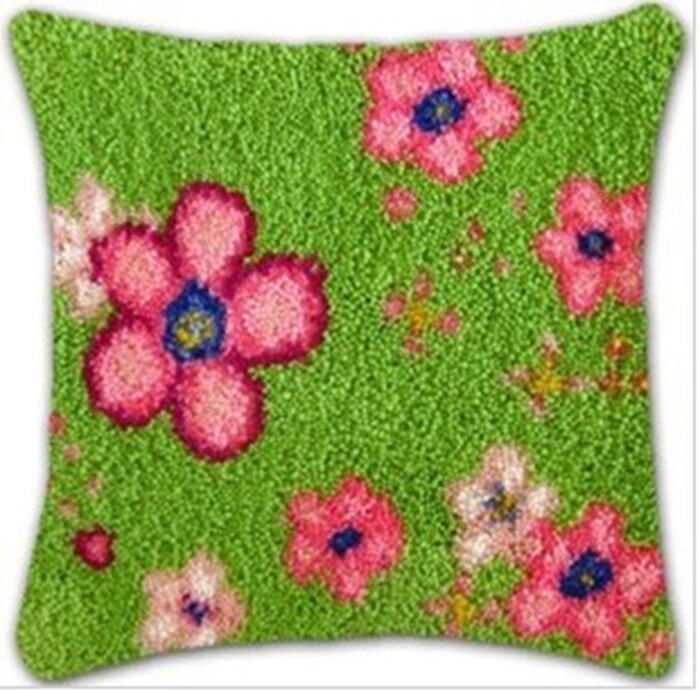 Bloem Klink Haak Smyrna Smyrna Knop Pakket Knoop Kussen Coussin Haak Loquet Klink Haak Kit Knooppakket Tapijt Kussen Heek: W-BZ457-43-43