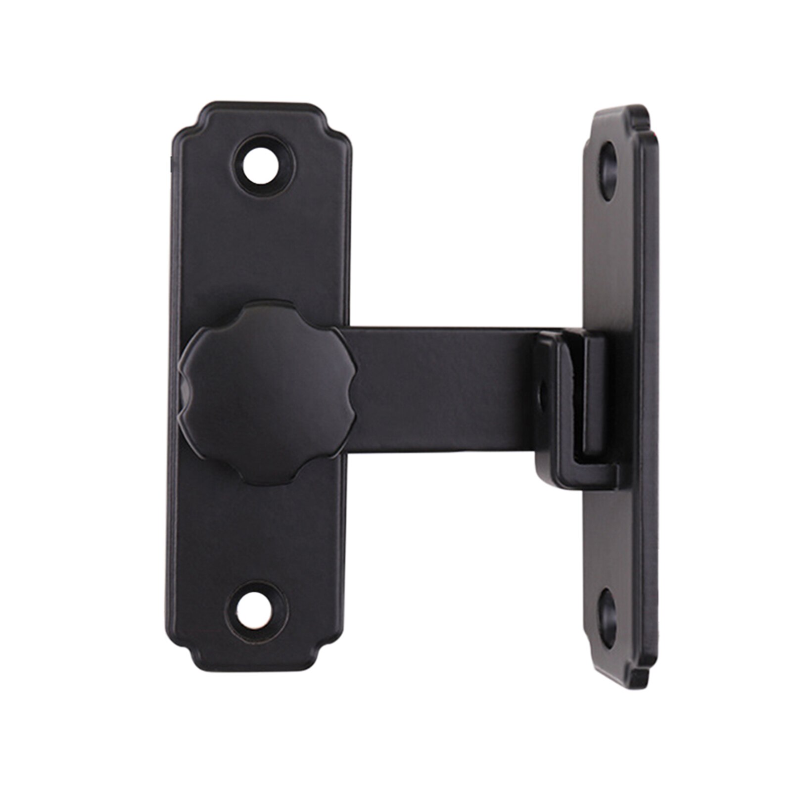 Hardware Sliding Gate Easy Install Durable 90 180 Degree Black Barn Door Lock Stainless Steel Home Security Buckle Right Angle