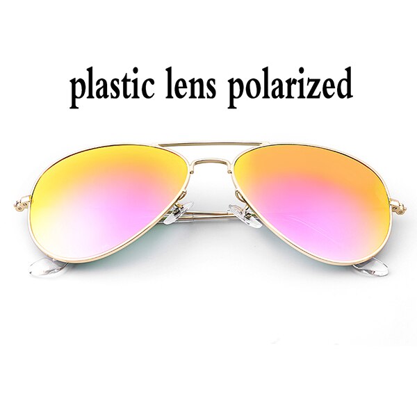 Boloban 3026 gepolariseerde zonnebril heren dames 60mm pilotenbril met glazen lenzen en spiegel oculos de sol  uv400: Roze p