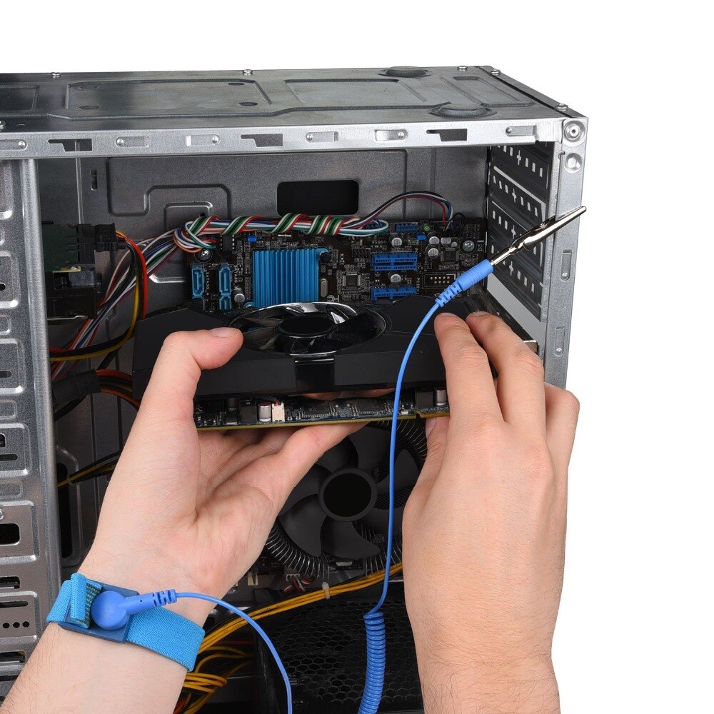 Adjustable Anti Static Bracelet Electrostatic ESD Discharge Cable Reusable Wrist Band Strap Hand With Grounding Wire