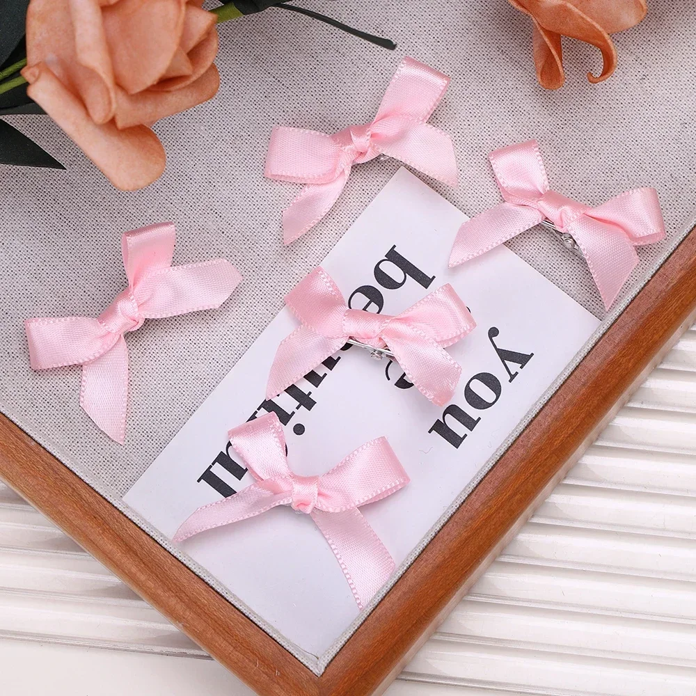 5-24 Uds Y2k niñas arcos Mini pinzas para el cabello horquilla de Metal pasador hecho a mano cinta arco flequillo Clip accesorios para el cabello de: XL / Lavanda