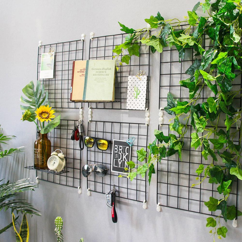 3 farger nordisk stil jern metall gitter dekor fotoramme postkort mesh ramme kunst vise mesh lagringshylle arrangør stativ