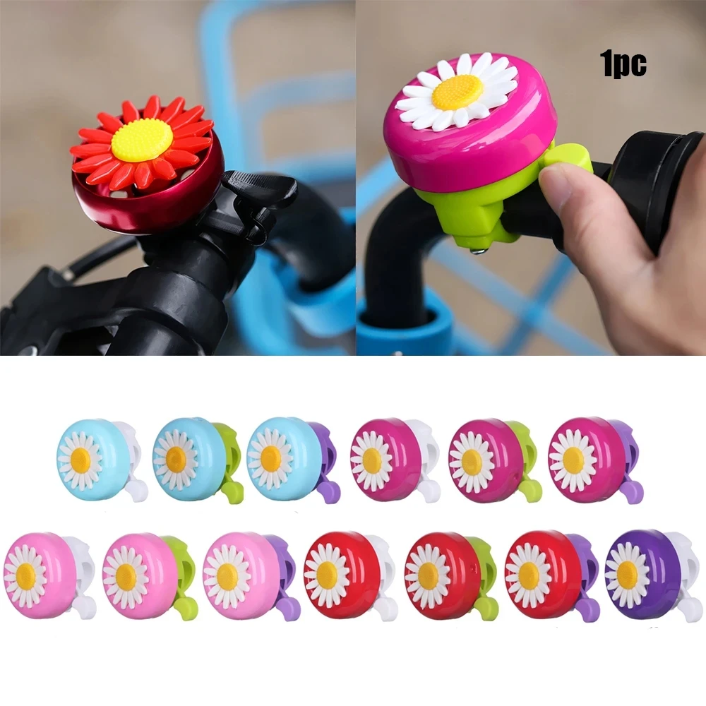 Klaxon de vélo coloré pour enfants, cloche de vélo drôle pour filles, détruire AndrFlower pour guidon, plastique en alliage, alarme sonore, anneau de cyclisme