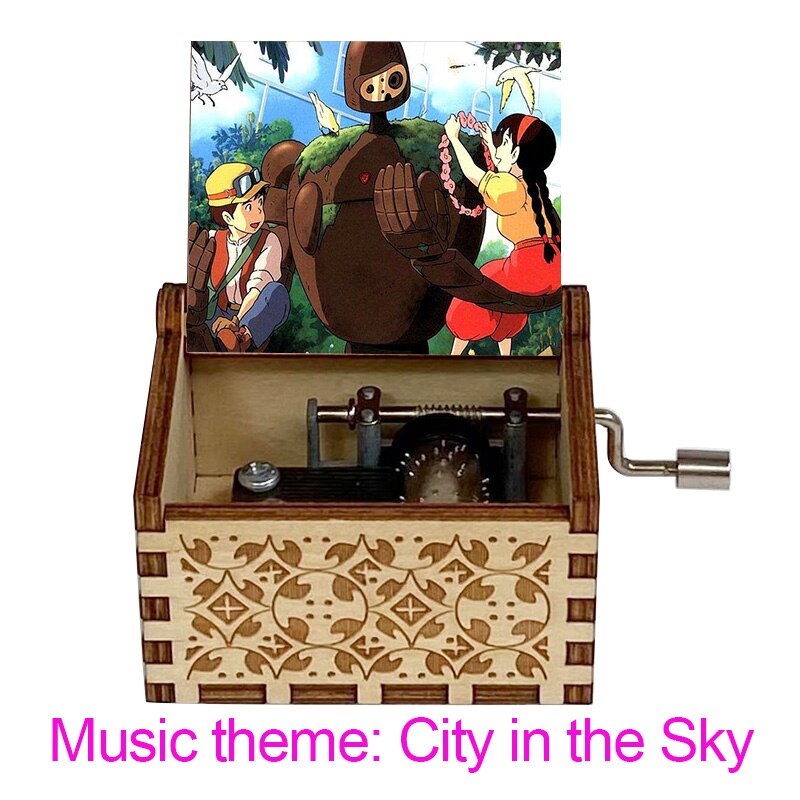 Wooden Music Box Carved Color 3D Printing Music Box Birthday Year: Lavender