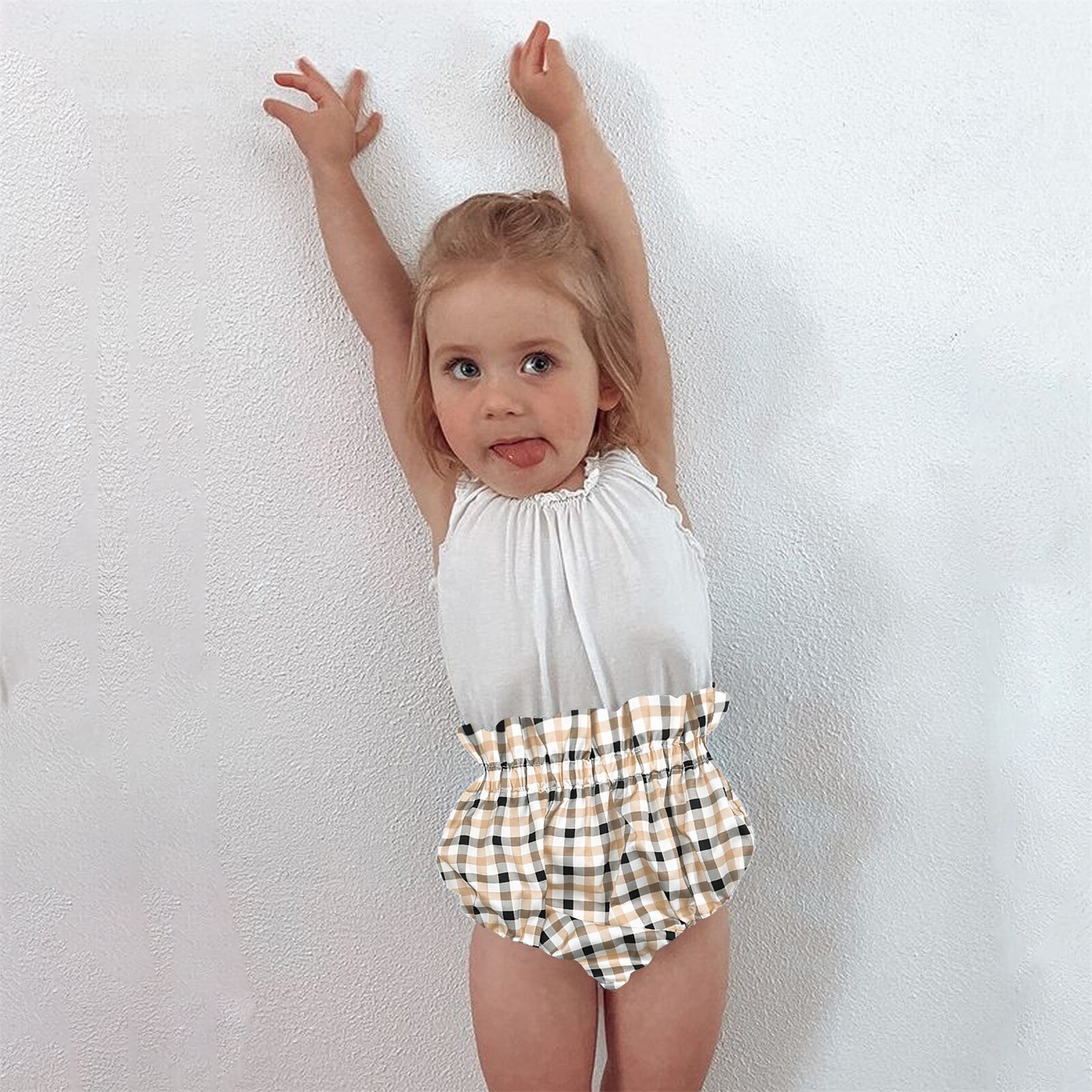 Toddler Baby Clothing Girls Shorts Summer Toddler Basic Plain Crushed Cotton Baby Kids Clothes Bloomers Loose Shorts 0-18m