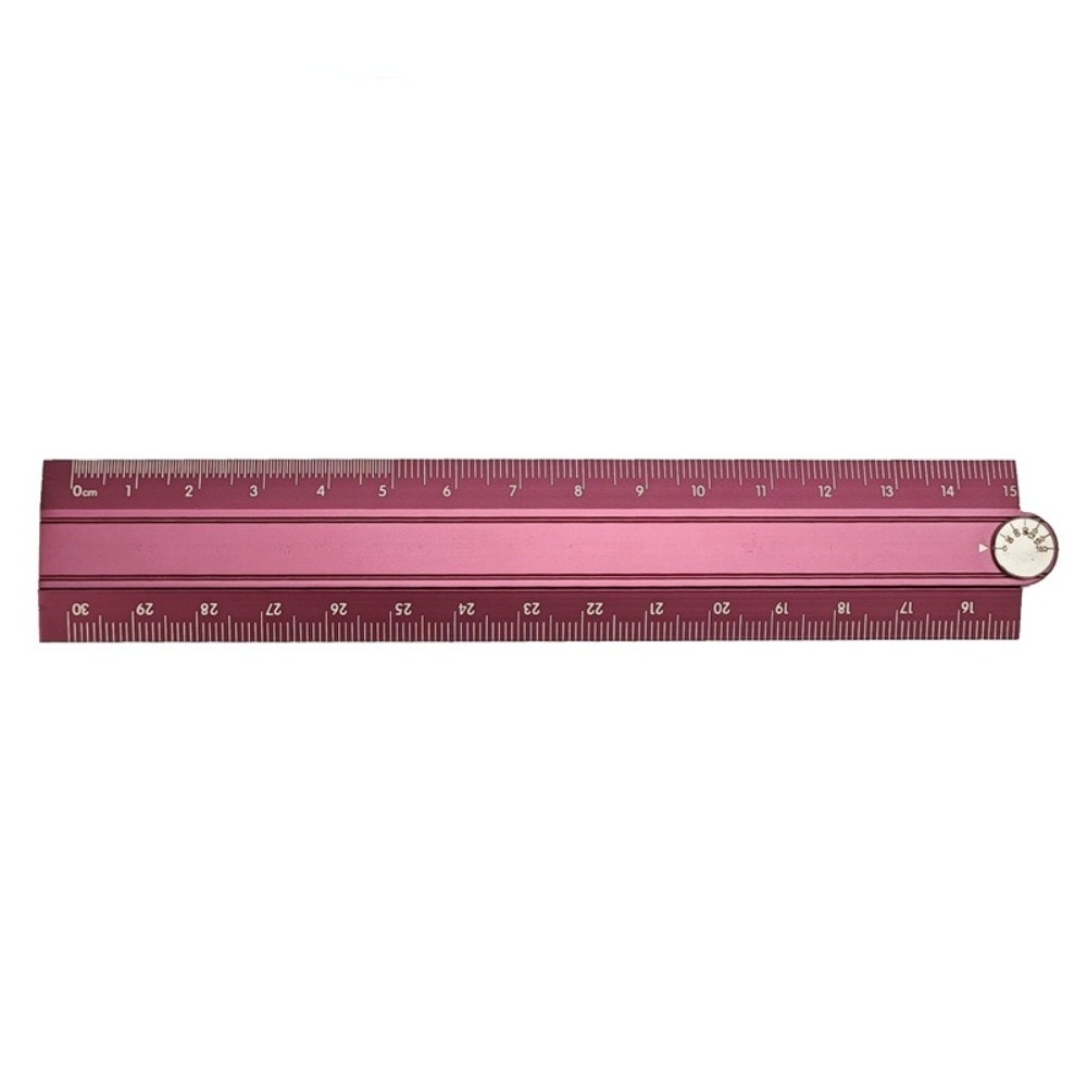 Regla plegable de estilo Simple, regla de papelería de Metal creativa de 15cm y 30cm, herramienta de medición de dibujo para estudiantes plegable de aleación de aluminio: Azul