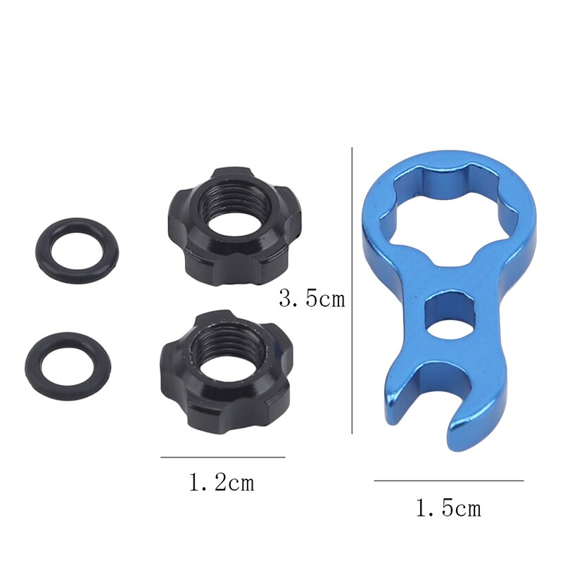 Fietsventielmoer met gereedschapset racefiets mtb ventiel vaste moer ring band waterdicht bescherming accessoires 5 stuks