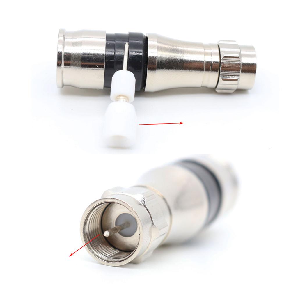 5 Pcs RG11 Compressie F Connectors Voor RG11 Kabel Coax F Connector RG11 Waterdichte F Connector Rf Connectoren
