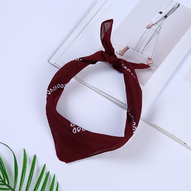 Frauen/Männer/Jungen/Mädchen Hüfte hüpfen 100% Baumwolle Bandana Platz Schal 55cm * 55cm Schwarz verrotten Paisley Stirnband Gedruckt Bandana
