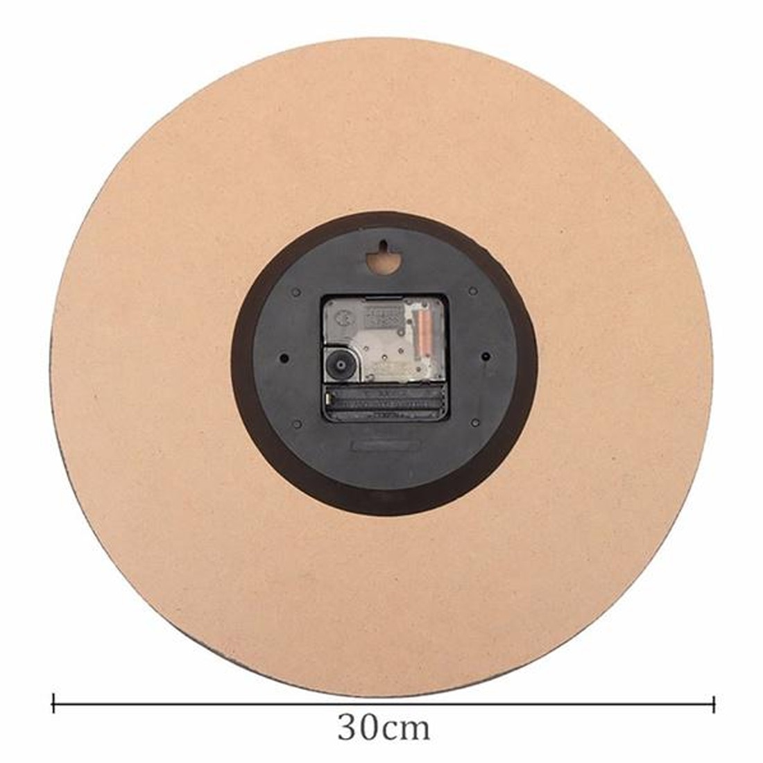 Wall Clock European Style Vintage Round Wood Quartz Bracket Wall Clock for Living Room Home Decoration