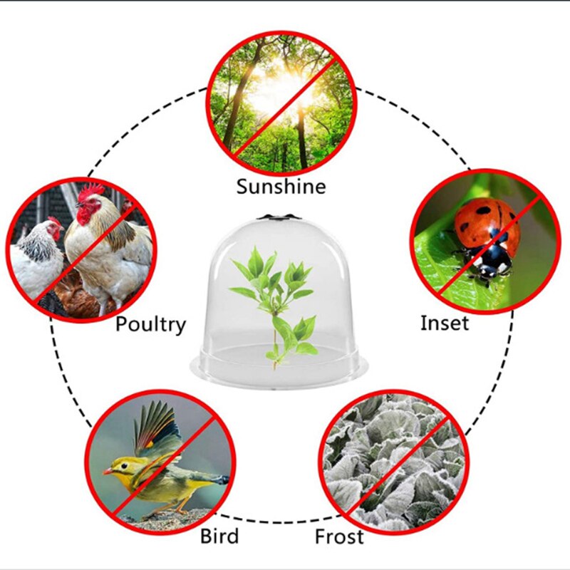 Genanvendelig plast drivhus have cloche dome plante dækker frostbeskyttelse frostbeskyttelse