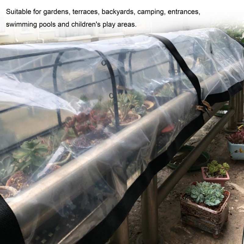 Plastic 1mx2m Rain Tarp Transparent Cover Shade Sail Garden Bonsai Succulent Plants Cover Clear Rain Tarp