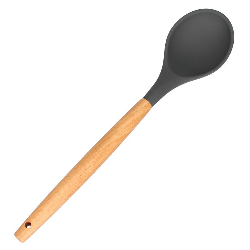 Cooking Silicone Environmental Protection Kitchen Utensil Set Spatula Spoon Kitchen Accessories Cooking Tool Kitchenware: Spoon