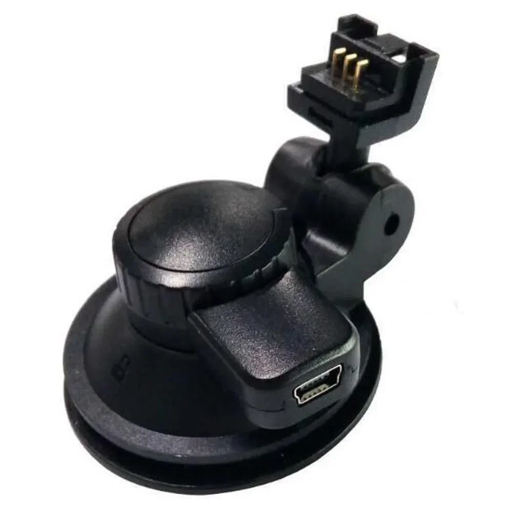 3pin 4pin Hoofd Zuignap Beugel met USB Lader Poort Auto DVR GPS Houder voor Dash Cam F8 BL950A BL960 BL960D Rijden Recorder: Black