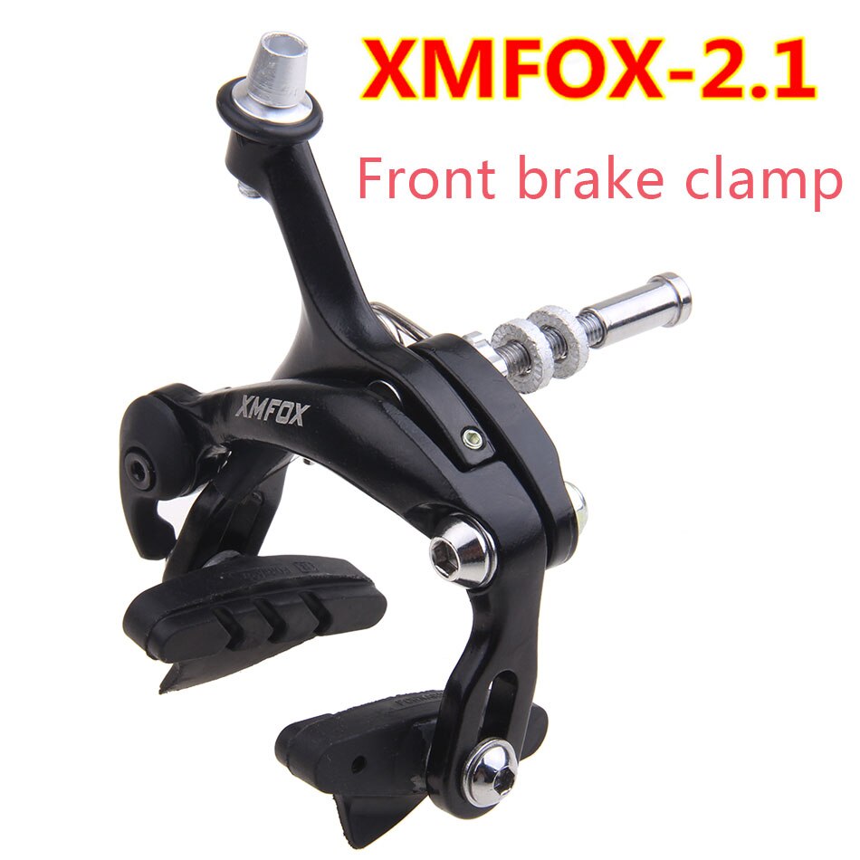 XMFOX-AS2.1 Bicycle Brake Racing Road Dual Pivot Bike Aluminum Side Pull Caliper Brake Front & Rear with brake pads: AS2.1 brake front