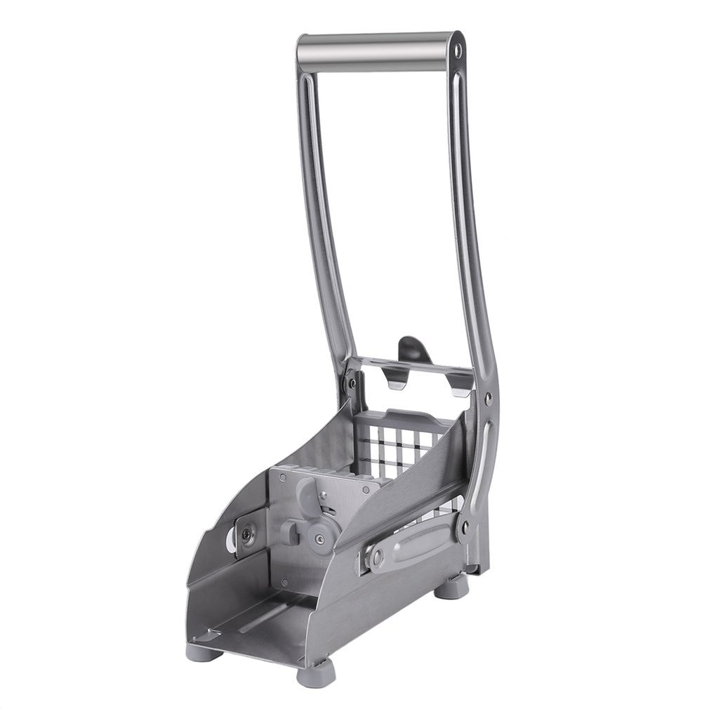 Rostfritt stål manuell pommes frites skivare potatis flishugg chip cutter maker potatis chips tillverkningsmaskin