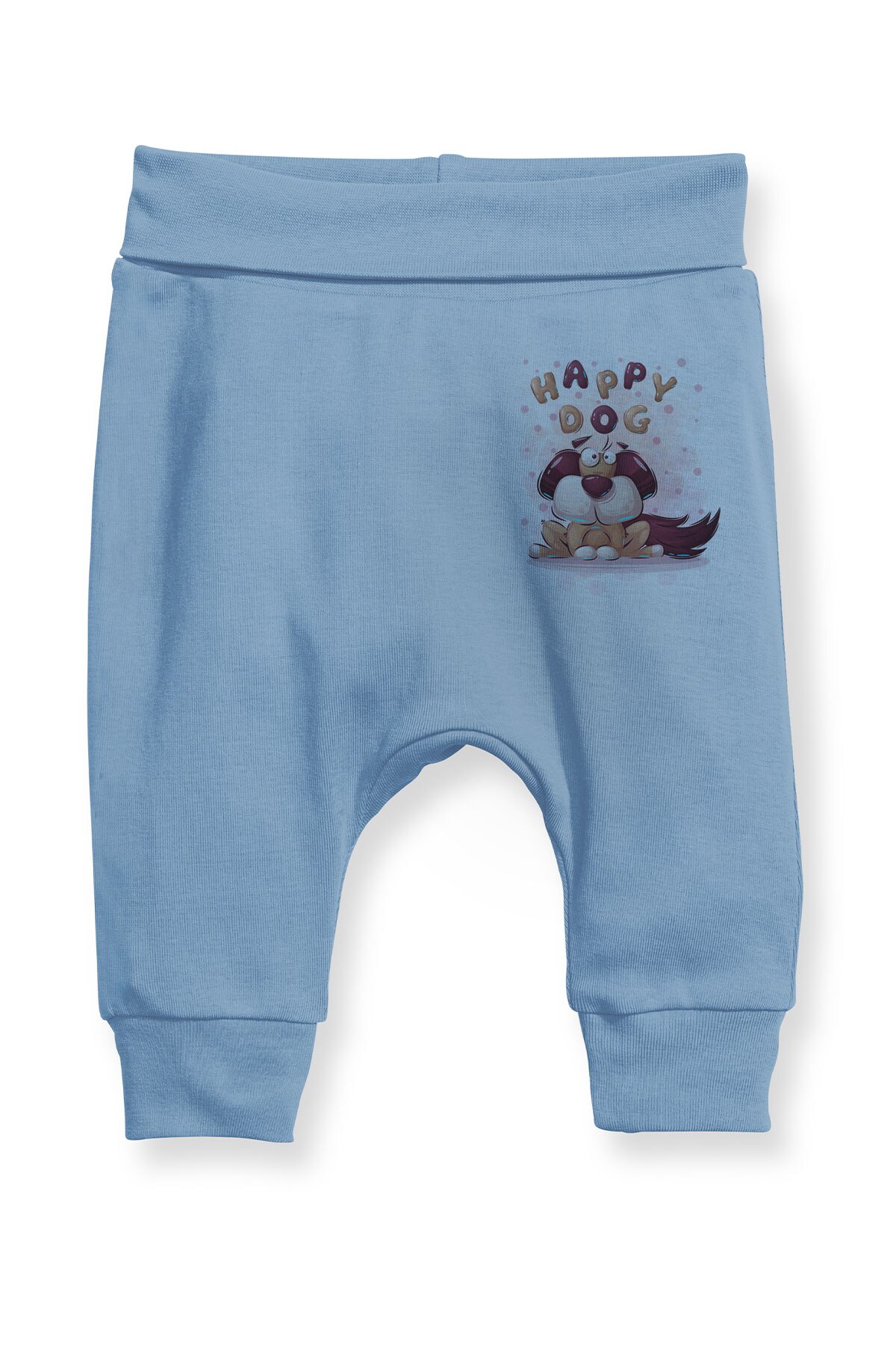 Angemiel Baby Glücklich Hund Baby Junge Pluderhosen Pantalon Blau