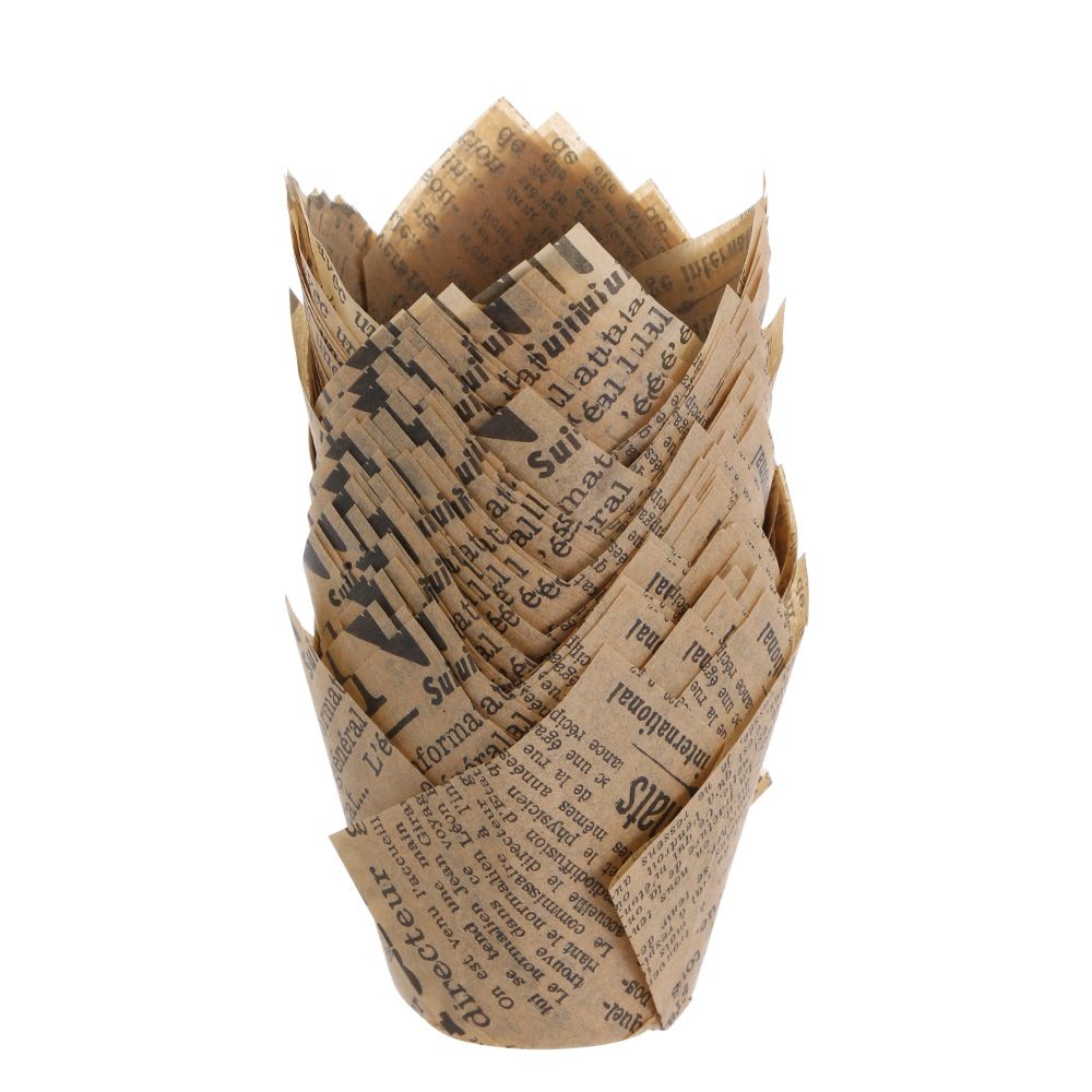 50pcs Greaseproof Paper Tray Cupcake Liners Cupcake Paper Tulip Baking Cups Cake Muffin Cups Bakeware Pastry Tools: --Style 6