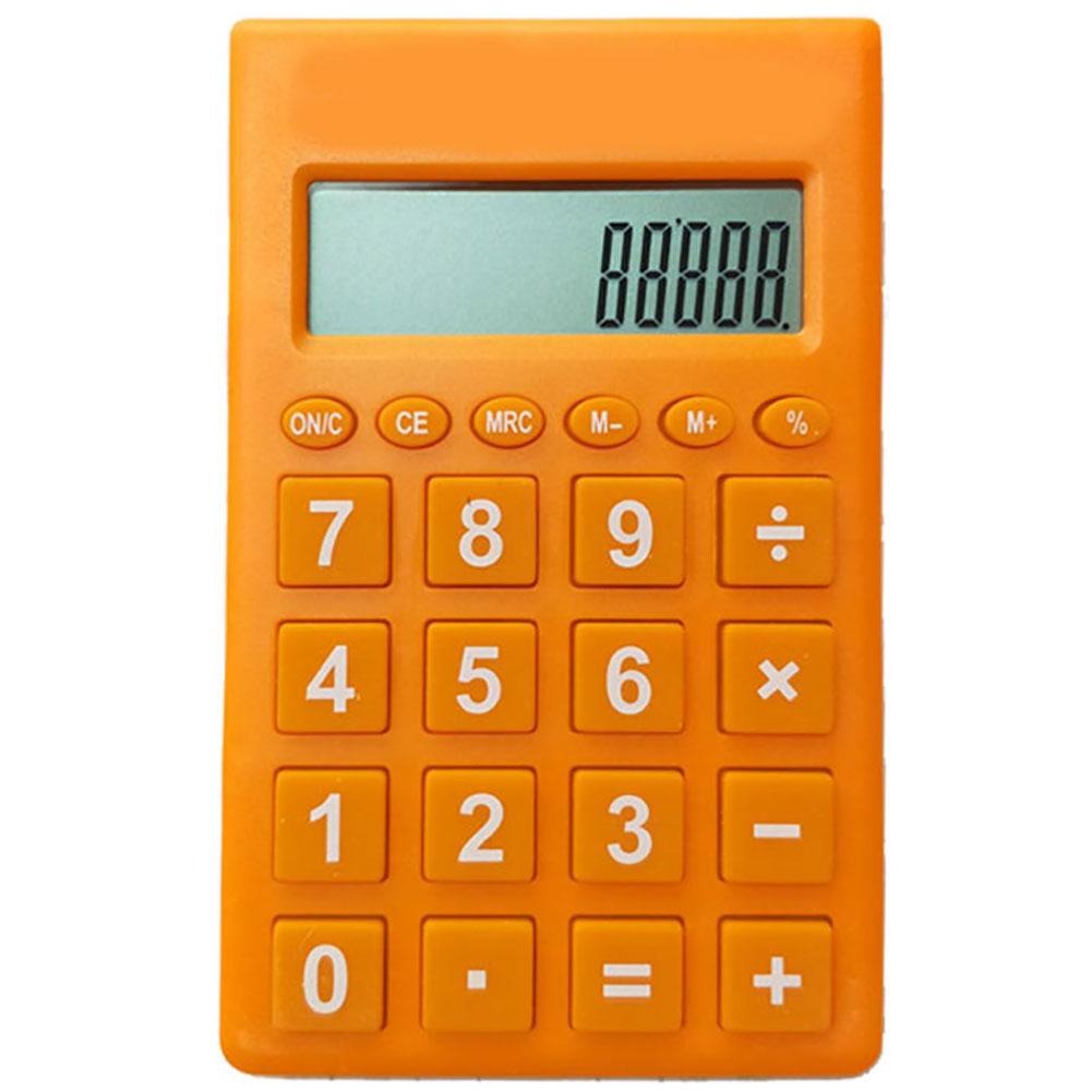 Portátil multifuncional científico electrónico calculadora 12 contador Digital Oficina hogar estudiantes función suministros Color caramelo: Naranja