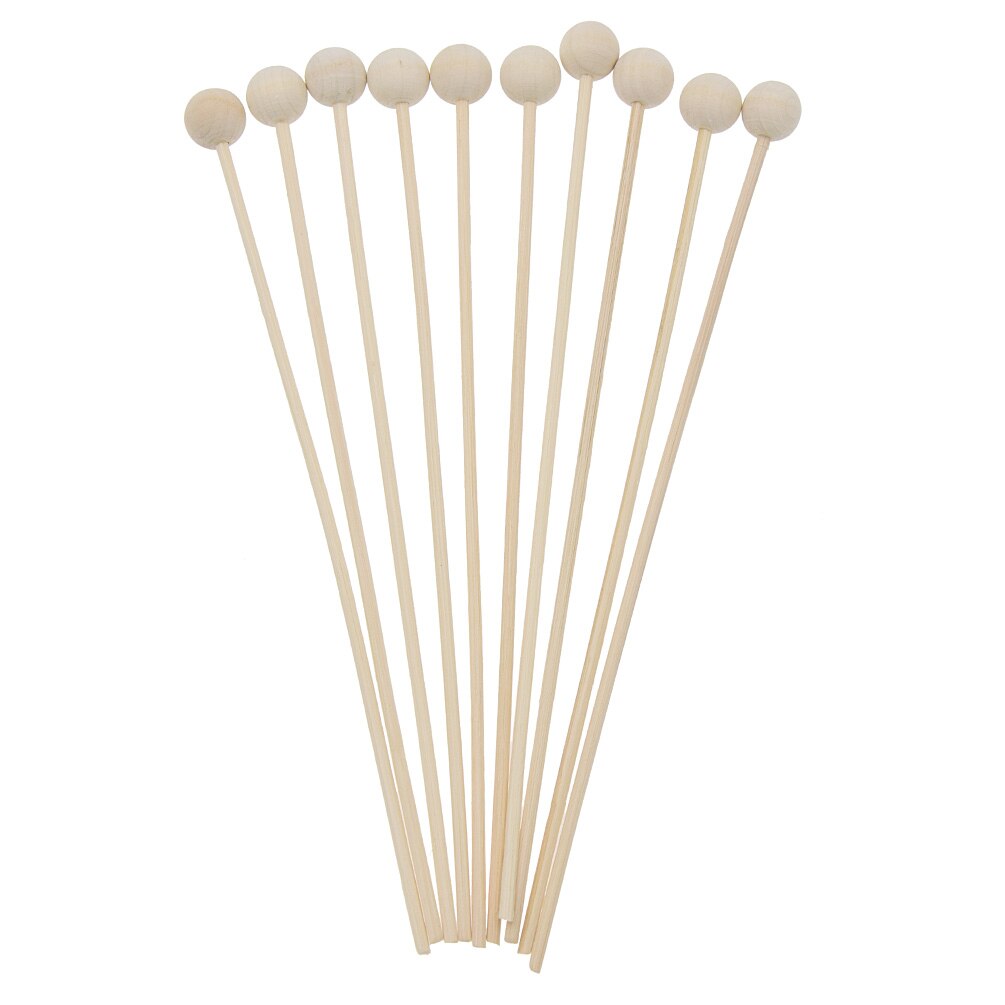 10pcs Wooden Ball For Fragrance Diffuser Rattan Replacement Reed Sticks Modern Table Decoration: Default Title