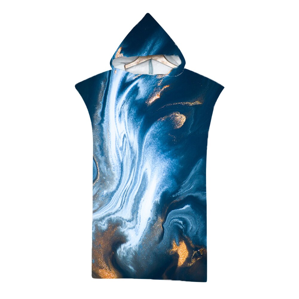 Microfiber Fabric Adult Bath Towels Beach Bathrobe Cloaks Hooded Swimming Pool Gym Fitness Bathing Wrap Towels: TypeD