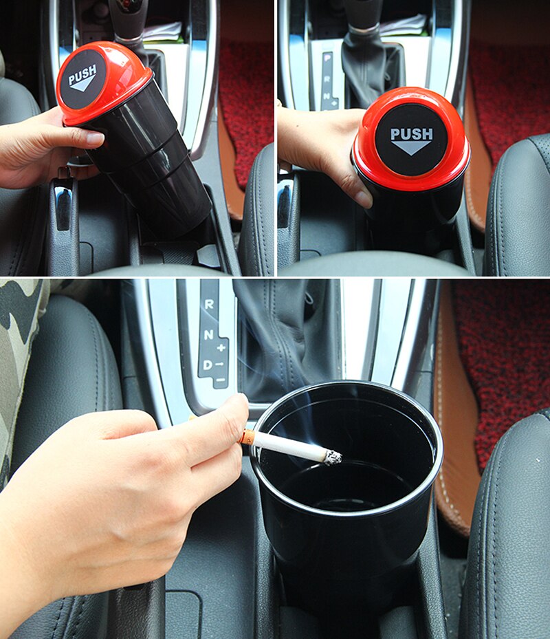 FORAUTO Car Trash Bin Portable Convenient Car garbage Can Dust Storage Holder Bin Styling Car Rubbish Collector