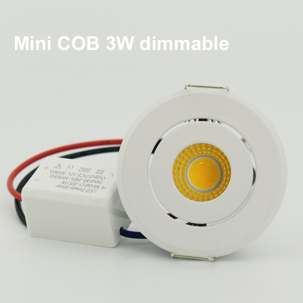 10pcs 1W 3W LED Recessed Down light Spot Ceiling Light Small Size Cut 40-45mm White Silver White Finish Full Aluminum: Blue / 1w