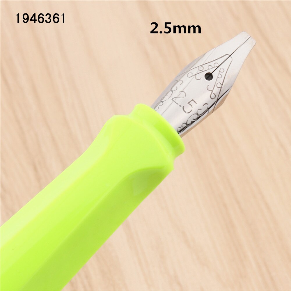 Jinhao 871 fluoresoiva vihreä gootti rinnakkain taide kukka body art litteä kärki vinyyli tiibetin arabia opiskelija toimisto mustekynä: 2.5mm