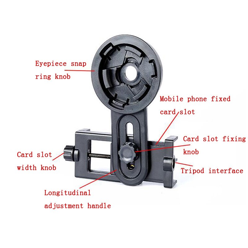 Soporte Universal conexión telescopio microscopio adaptador de soporte de montaje para smartphone Cámara lente soporte para módulo