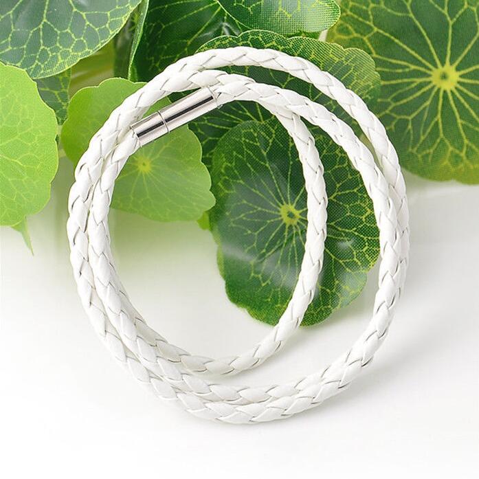 Style Multilayer Woven Leather Twist Rope Hand Chain Women Men Jewelry Accessories Bracelets & Bangles Bracelet Homme: White