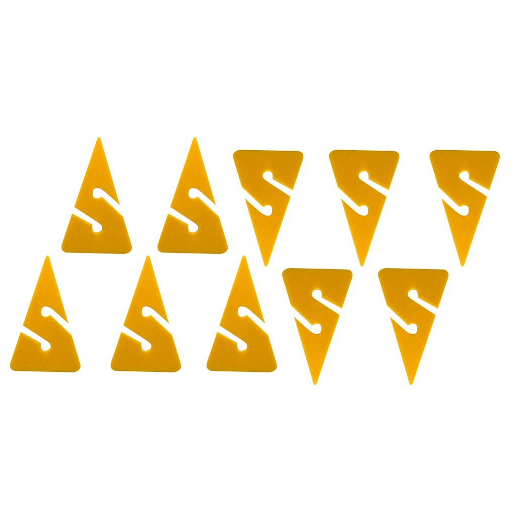 Pack 10 Ultralight Triangle PVC Line Arrow Markers for Safety Scuba Dive Cave and Wreck Diving: Yellow